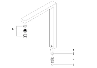 Dornbracht Auslauf ERSATZTEILE 90110618805 336 x 272 x 36 mm Chrom – Bild 2