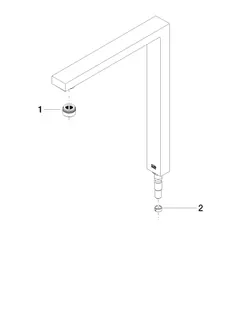 Dornbracht Auslauf ERSATZTEILE 90110618806 336 x 272 x 36 mm, 8 l/min. Chrom – Bild 2