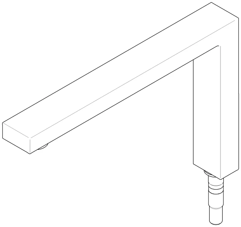 Dornbracht Auslauf ET 90110618906 272 x 171 x 36 mm, 5,7 l/min. Platin gebürstet