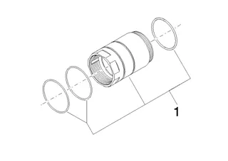 Dornbracht Hülse Aufnahmehülse für Kartusche ERSATZTEILE 90170118700 D 48,7 x 74,3 mm – Bild 2