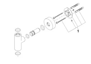 Dornbracht Befestigung für Brause Stand ERSATZTEILE 90171103301 Chrom – Bild 2