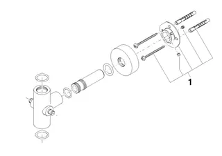 Dornbracht Halter für Brause Stand ERSATZTEILE 90171103800 Chrom – Bild 2