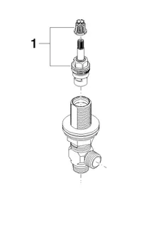 Dornbracht Seitenventil Keramikoberteil ERSATZTEILE 90171104002 1/2" – Bild 2