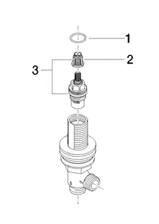 Dornbracht Seitenventil, linksschließend ERSATZTEILE 90171104030 1/2" – Bild 2