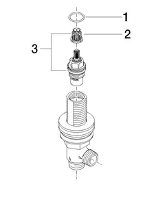 Dornbracht Seitenventil, rechtsschließend ERSATZTEILE 90171104031 1/2" – Bild 2