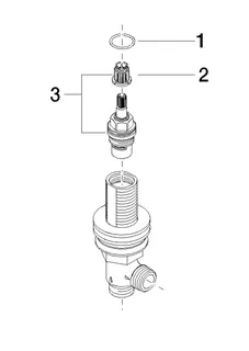 Dornbracht Seitenventil, rechtsschließend ERSATZTEILE 90171104033 1/2" – Bild 2