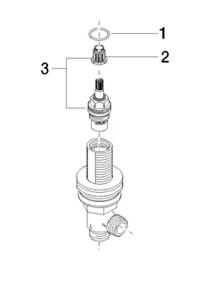Dornbracht Seitenventil, linksschließend ERSATZTEILE 90171104052 1/2" – Bild 3