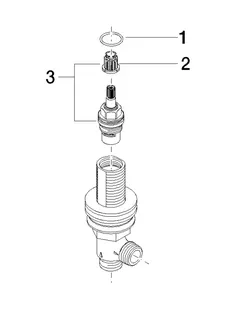 Dornbracht Seitenventil, rechtsschließend ERSATZTEILE 90171104053 1/2" – Bild 3
