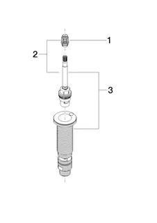 Dornbracht Seitenventil, linksschließend ERSATZTEILE 90171104504 1/2" – Bild 3