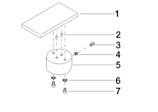 Dornbracht Griff für Spültisch Stand ERSATZTEILE 90206800300 50 x 35 x 100 mm ruthenium – Bild 3
