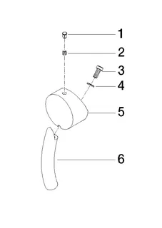 Dornbracht Griff ERSATZTEILE 90208704100 Chrom – Bild 3