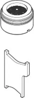DO Luftsprudler mit Schlitz ERSATZTEILE 90230102608 M24x1 5,7 l/min. Platin