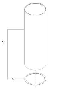 Dornbracht Gehäuse für Toilettenbürstengarnitur ET 90230150400 D 100 x 311 mm Chrom – Bild 2