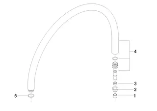 Dornbracht Rohr für Brausegarnitur ERSATZTEILE 90282208200 925 x 463 x 25 mm Chrom – Bild 2