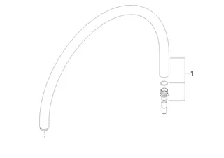Dornbracht Rohr für Brausegarnitur ERSATZTEILE 90282208201 D 25 x 794 mm Chrom – Bild 2