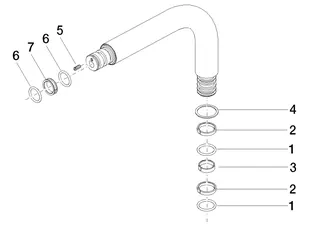 Dornbracht Auslauf ERSATZTEILE 90282218700 228 x 166 x 30 mm Chrom – Bild 2