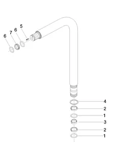 Dornbracht Auslauf ERSATZTEILE 90282218800 228 x 377 x 30 mm Chrom – Bild 2