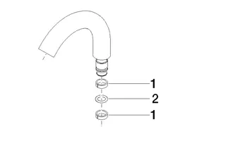 Dornbracht Auslauf für Bidet ERSATZTEILE 90282221600 Chrom – Bild 2