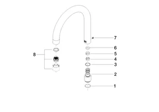 Dornbracht Auslauf für Wanne Wand ERSATZTEILE 90282221900 27-30 l/min. Chrom – Bild 2