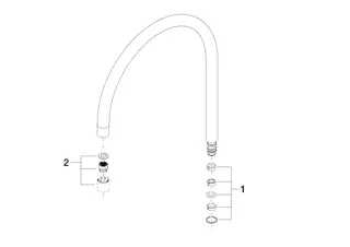 Dornbracht Auslauf ERSATZTEILE 90282222401 260 mm, 7 l/min. Chrom – Bild 2