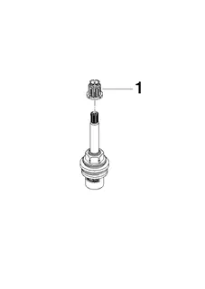 Dornbracht Oberteil, linksschließend ERSATZTEILE 90900313800 3/4" – Bild 2