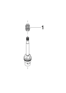 Dornbracht Oberteil, rechtsschließend ERSATZTEILE 90900320500 1/2" – Bild 3