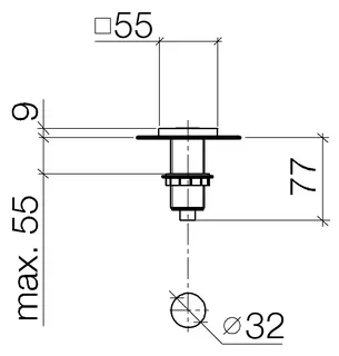 Dornbracht AIR SWITCH Bedienknopf SERIENNEUTRAL 10714970 Chrom – Bild 3