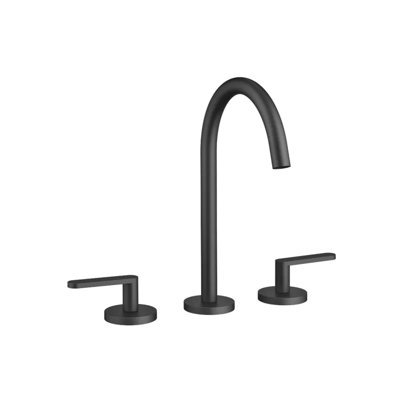 Dornbracht Waschtisch-3-Lochbatt. mit Ablaufgarnitur META 20713661 Schwarz matt