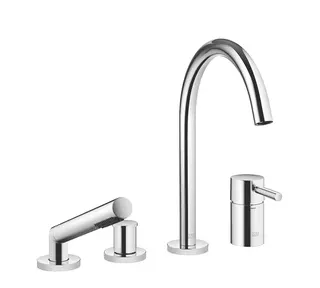 Dornbracht Wannen-Vierlochbatt. f.W.-randmont. META 27632661 Schwarz matt – Bild 2
