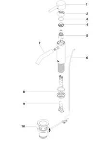Dornbracht Waschtisch-Einhandbatterie mit Ablaufgarnitur META 33502660 Chrom – Bild 4