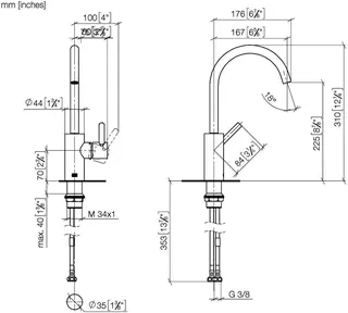 Dornbracht Waschtisch-Einhandbatterie ohne Ablaufgarnitur META 33505661 Chrom – Bild 3