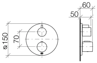 Dornbracht UP-Therm. SERIENSPEZIFISCH 36425970 Platin gebürstet – Bild 3