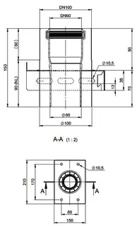 comfort-Zwischenkonsole DN60/100 Edelst. Weiß Nr. 710761CBS – Bild 2