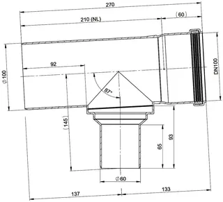 comfort-T-Stück D1 100/D2 60/DN100 Nr. 602301CBS – Bild 2