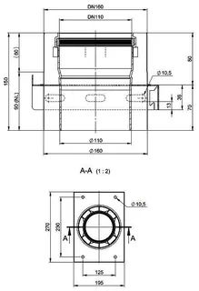 comfort-Zwischenkonsole DN110/160 Edelst. Weiß Nr. 713761CBS – Bild 2
