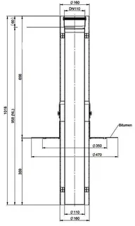 comfort-Flachdach-Abgasdurchgang UT Bitumen DN110/160 Nr. 703564CBS – Bild 2