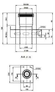 comfort-Zwischenkonsole DN60/100 Edelst. Blank Nr. 700761CBS – Bild 2