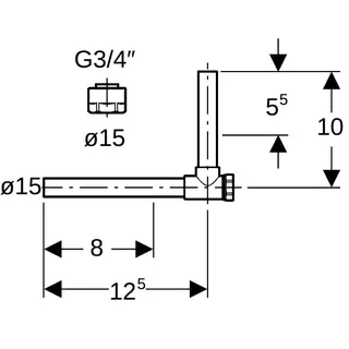 Geberit Mepla Metallrohr-Passwinkel 90Gr absperrbar mit Anschlussverschr. d15 – Bild 4