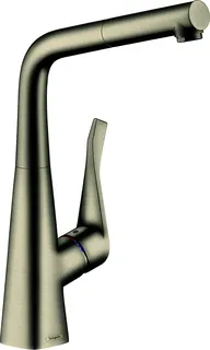 HG Spültischmischer 320 Metris M71 Ausziehauslauf 1jet sBox edelstahl-optik