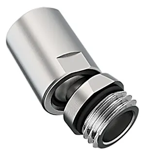 Gelenk-Adapter 1/2" IGx1/2" AG,Edelstahl mit Gummi-Dichtung 18,5 / 11,0x3,0mm