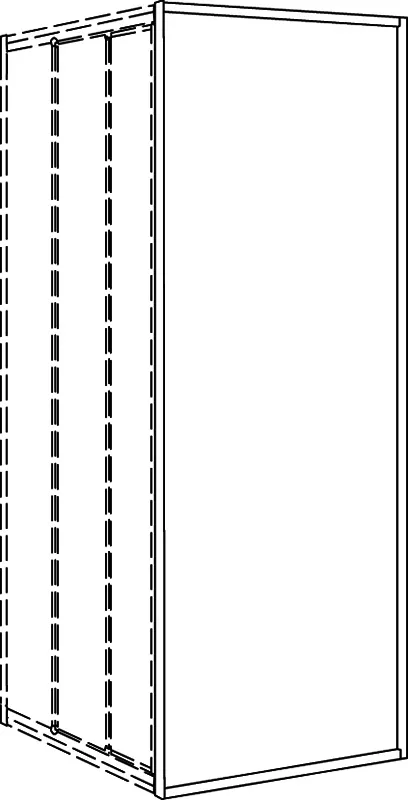 sanibel 1001-Trennw. U-Komb. 900x1850mm silber/Echtglas