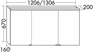 sanibel-Spiegelschrank 2.0 FLEX SPIY120R LED 1206x670mmx200mm verspiegelt – Bild 2