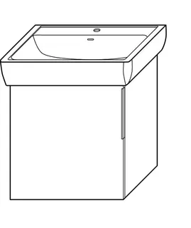 sanibel-Waschtisch-Unterbau 2.0 FLEX WWJJ052L 520mm breit Tür links Weiß Matt – Bild 2