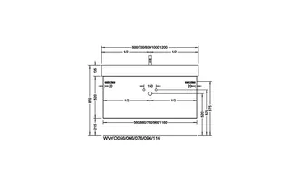sanibel-Waschtisch-Unterbau 2.0 FLEX WVYO066 660mm breit Schubl/Auszug Weiß Glänzend – Bild 2