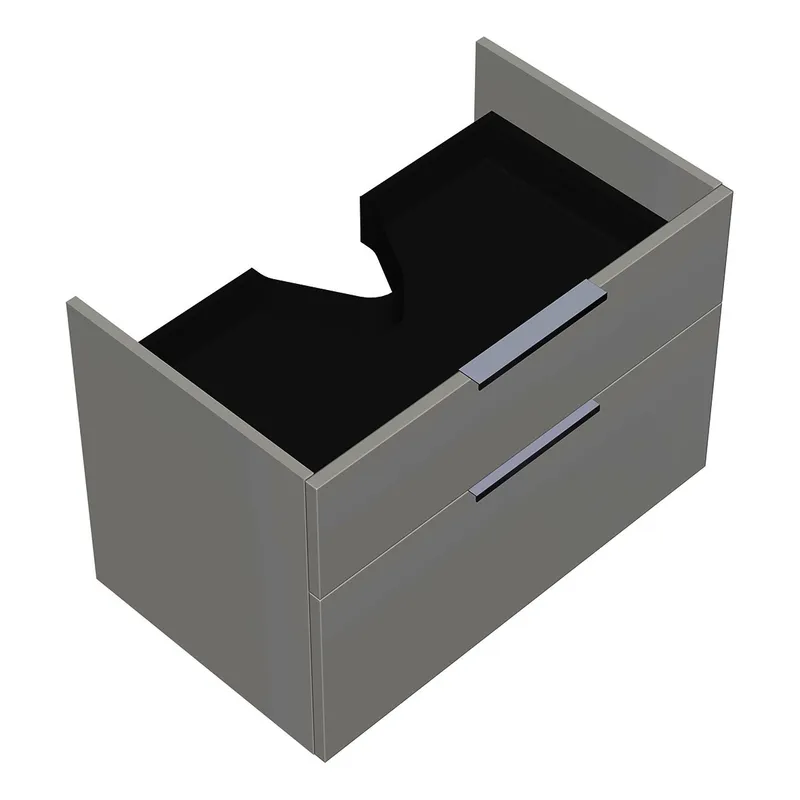 sanibel-Waschtisch-Unterbau 2.0 FLEX WWJK075 750mm breit Schubl/Auszug Weiß Glänzend