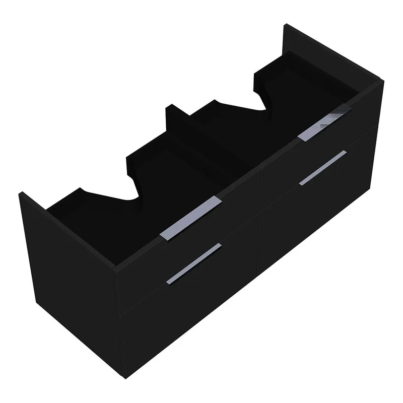 sanibel-Waschtisch-Unterbau 2.0 FLEX WWJK122 1220mm Schubl/Auszug Grau Hochglanz