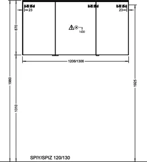 sanibel-Spiegelschrank 2.0 FLEX SPIZ120R LED-Waschtisch 1206x670mmx200mm verspiegelt – Bild 3
