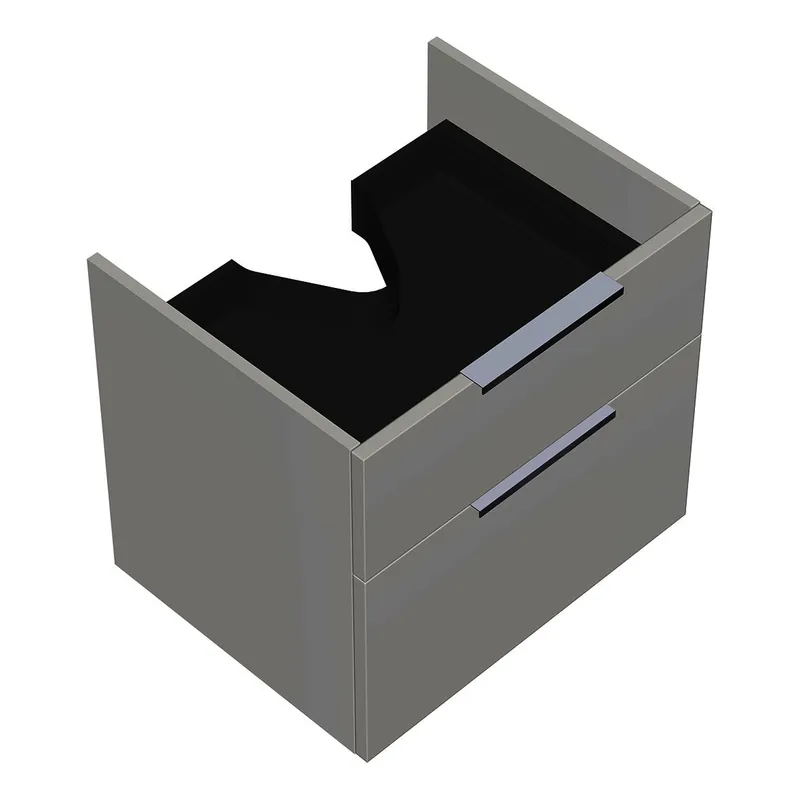 sanibel-Waschtisch-Unterbau 2.0 FLEX WWJK057 570mm breit Schubl/Auszug Weiß Glänzend