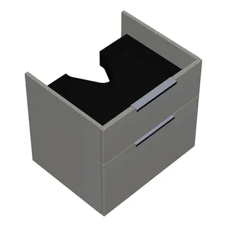 sanibel-Waschtisch-Unterbau 2.0 FLEX WWJK057 570mm breit Schubl/Auszug Weiß Glänzend