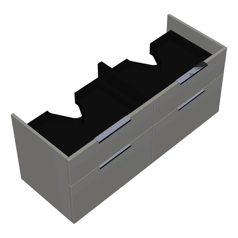 sanibel-Waschtisch-Unterbau 2.0 FLEX WWJK122 1220mm breit Schubl/Auszug Weiß Glänzend